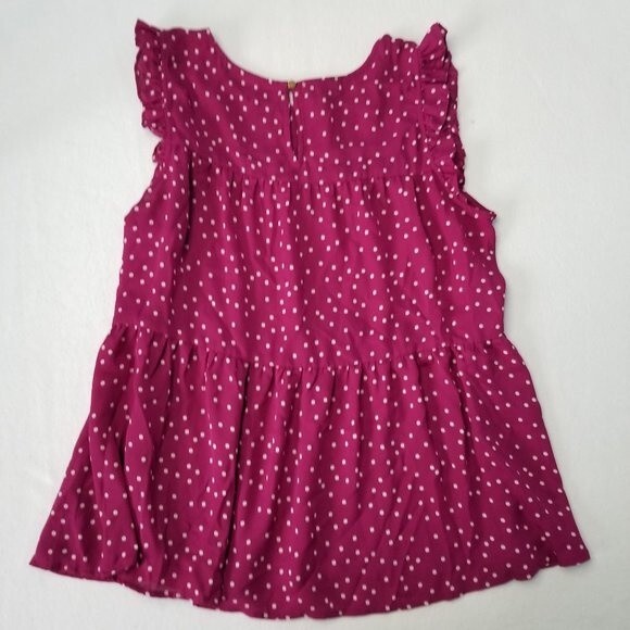 Maurices Pink Polka Dot Blouse - Picture 6 of 8